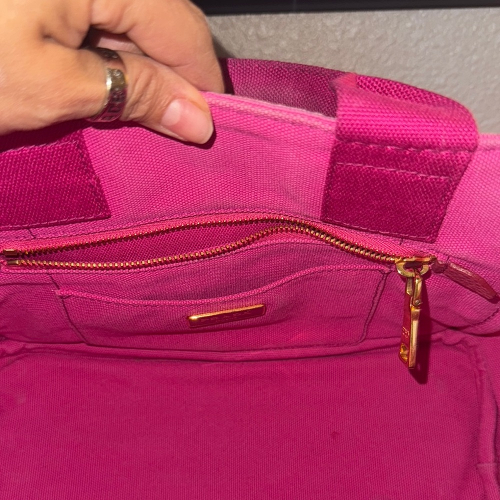 Prada Pink Canvas Tote Bag - Picture 5 of 9